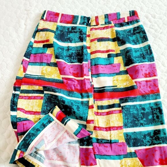 Dolce Vita Sorbet skirt abstract colorful pencil retro 80s 90s 4 small bright - Picture 6 of 10